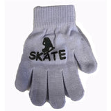 Ice Skate Themed Printed Logo Gloves