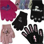 Ice Skate Themed Printed Logo Gloves