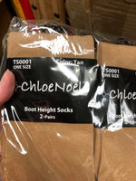 Chloe Noel Tan One Size Knee High - 2 Pack