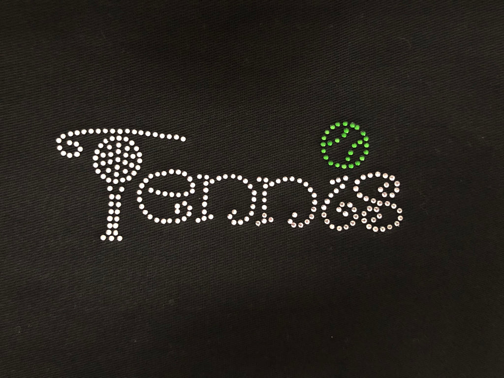 Tennis Iron On Rhinestone Decal
