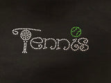 Tennis Iron On Rhinestone Decal