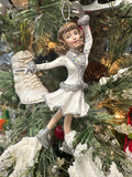 Silver Skating Girl Ornaments - E0855