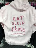 Eat Sleep Skate Pink Hoodie