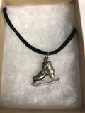 Pewter Ice Skate Choker Necklace