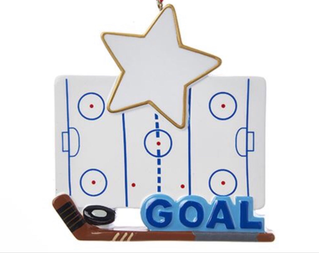 Hockey Board “GOAL" Ornament C6545