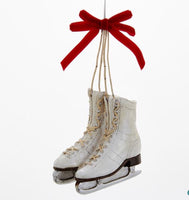 Ice Skates with Red Bow Ornament - C6716