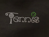 Tennis Iron On Rhinestone Decal