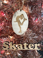 Wooden Skater Ornament