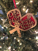 Deck the Halls Pickleball Ornament