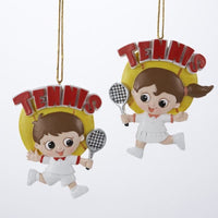Tennis Boy or Girl Ornamant